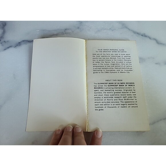 Guinness Book Of Olympic Records By Norris And Ross McWhirter Paperback - Picture 2 of 10